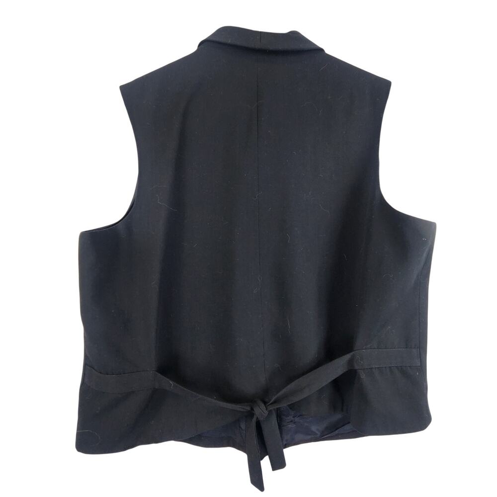 Breeches Womens Suit Vest L Black Shawl Collar 8-Button Lined USA Made Vintage - Picture 3 of 12